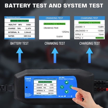 CAT-280 2 in 1 Car Battery Charger & Color Screen Battery Tester - In Car by buy2fix | Online Shopping UK | buy2fix