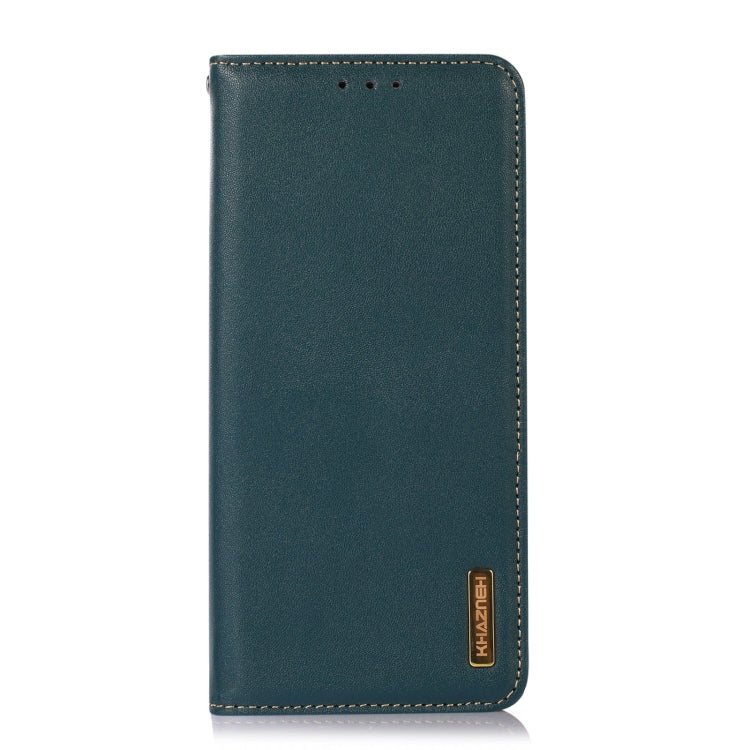 For Nokia C22 4G KHAZNEH Nappa Top Layer Cowhide Leather Phone Case(Green) - Nokia Cases by buy2fix | Online Shopping UK | buy2fix