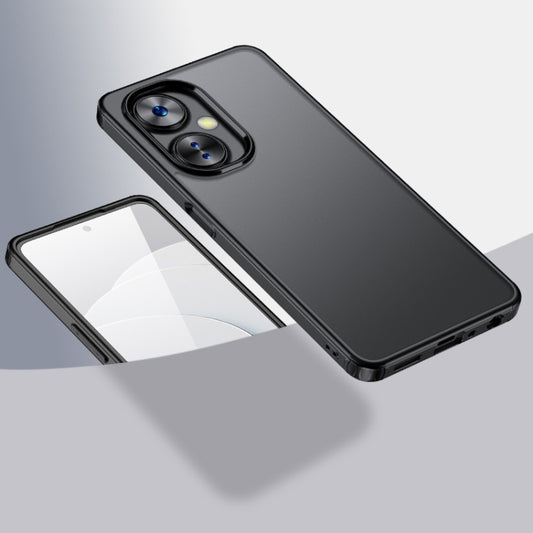 For OnePlus Nord CE 3 Lite Armor Clear TPU Hard PC Phone Case(Matte Black) - OnePlus Cases by buy2fix | Online Shopping UK | buy2fix