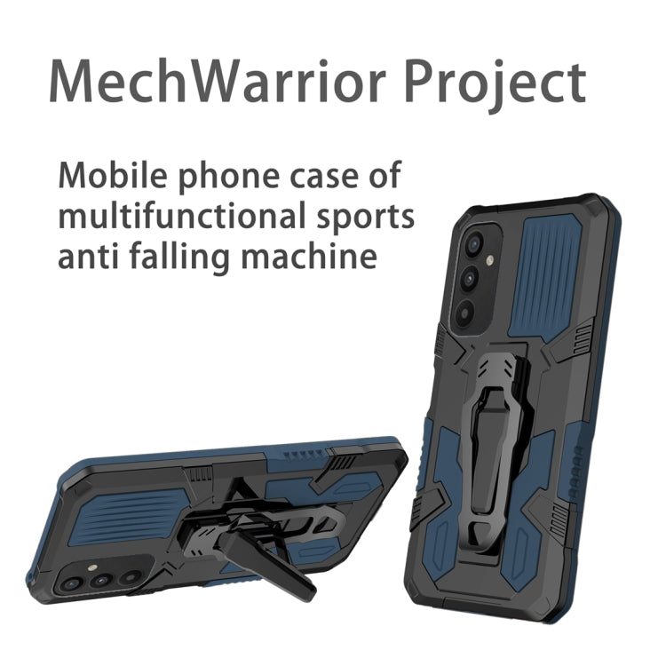 For Samsung Galaxy A34 Armor Warrior Shockproof PC + TPU Phone Case(Blue) - Galaxy Phone Cases by buy2fix | Online Shopping UK | buy2fix