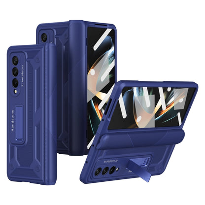 For Samsung Galaxy Z Fold4 5G integrated Shockproof Phone Case with Hinge(Blue) - Galaxy Z Fold4 5G Cases by buy2fix | Online Shopping UK | buy2fix