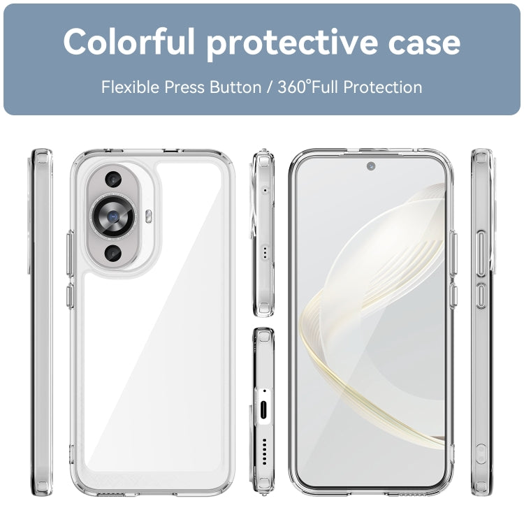 For Huawei Nova 11 Colorful Series Acrylic + TPU Phone Case(Transparent) - Huawei Cases by buy2fix | Online Shopping UK | buy2fix