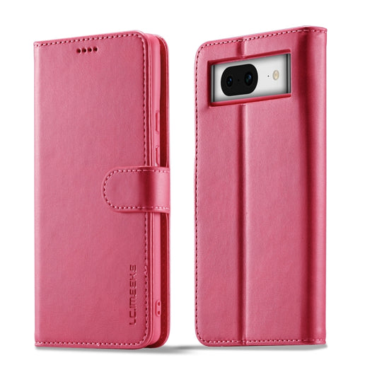 For Google Pixel 7a LC.IMEEKE Calf Texture Horizontal Flip Leather Phone Case(Red) - Google Cases by LC.IMEEKE | Online Shopping UK | buy2fix