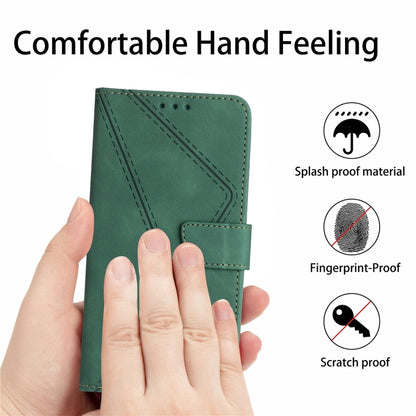 For Sony Xperia 10 III Stitching Embossed Leather Phone Case(Green) - Sony Cases by buy2fix | Online Shopping UK | buy2fix
