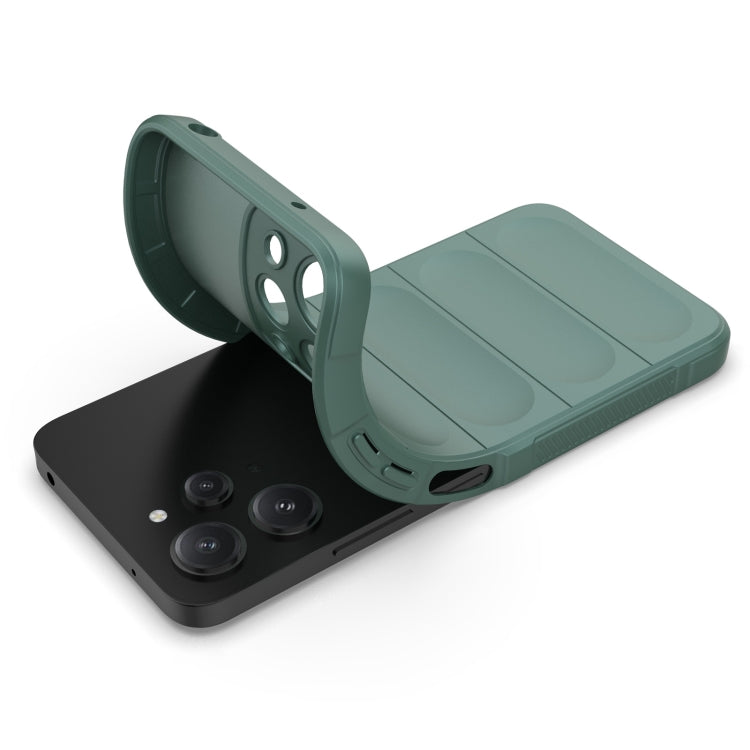 For Xiaomi Redmi 12 4G Magic Shield TPU + Flannel Phone Case(Black) - Xiaomi Cases by buy2fix | Online Shopping UK | buy2fix