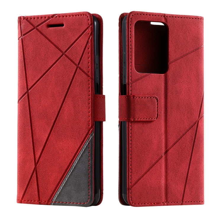 For Redmi Note 12 Pro Speed Skin Feel Splicing Horizontal Flip Leather Phone Case(Red) - Xiaomi Cases by buy2fix | Online Shopping UK | buy2fix