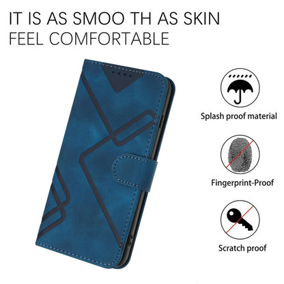 For Honor X7 4G/Play 30 Plus Line Pattern Skin Feel Leather Phone Case(Royal Blue) - Honor Cases by buy2fix | Online Shopping UK | buy2fix