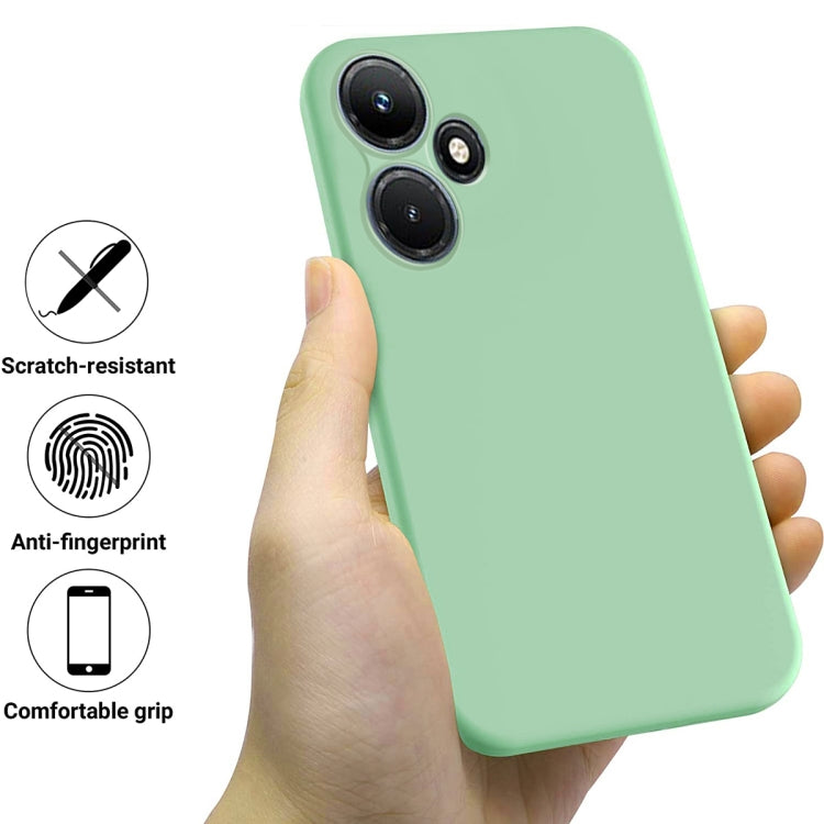 For Infinix Hot 30 Pure Color Liquid Silicone Shockproof Phone Case(Green) - Infinix Cases by buy2fix | Online Shopping UK | buy2fix