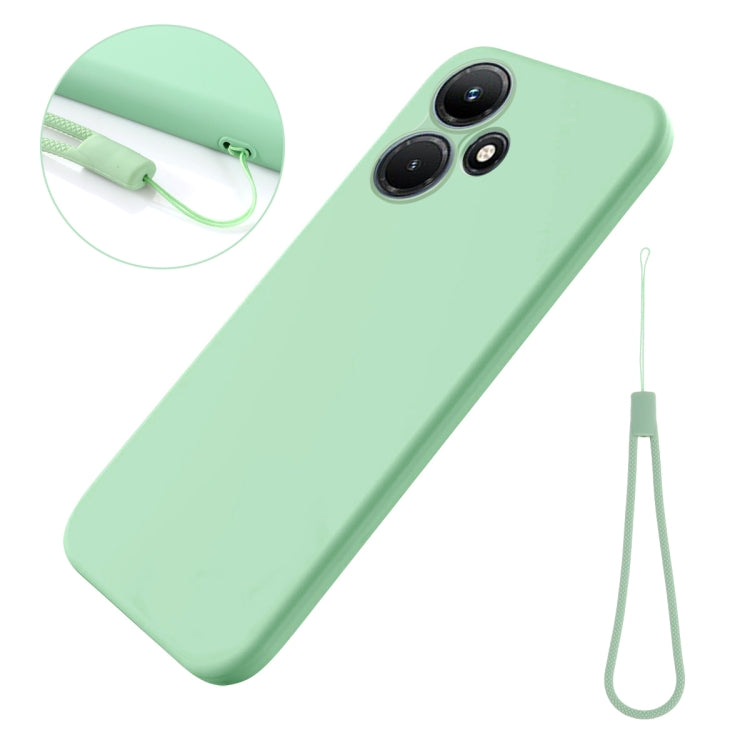 For Infinix Hot 30 Pure Color Liquid Silicone Shockproof Phone Case(Green) - Infinix Cases by buy2fix | Online Shopping UK | buy2fix