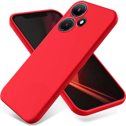 For Infinix Hot 30i Pure Color Liquid Silicone Shockproof Phone Case(Red) - Infinix Cases by buy2fix | Online Shopping UK | buy2fix