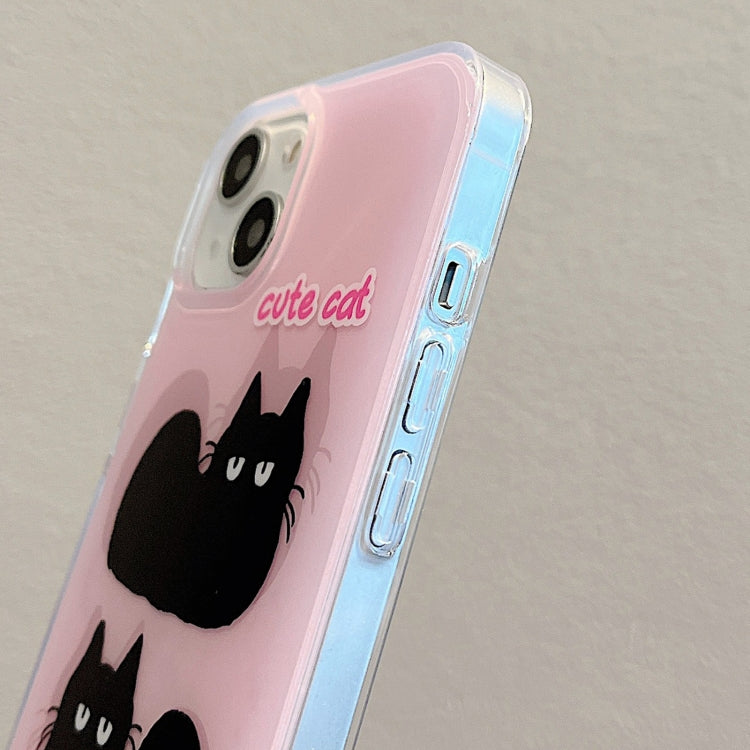 For iPhone 11 IMD Cute Animal Pattern Phone Case(Cat) - iPhone 11 Cases by buy2fix | Online Shopping UK | buy2fix