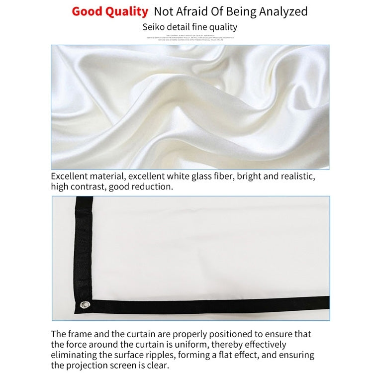 Simple Folding Thin Polyester Projector Film Curtain, Size:180 inch 16:9 - Other by buy2fix | Online Shopping UK | buy2fix