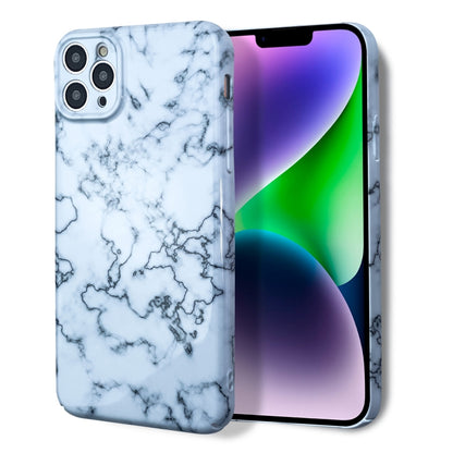 For iPhone 13 mini Marble Pattern Phone Case(Green White) - iPhone 13 mini Cases by buy2fix | Online Shopping UK | buy2fix