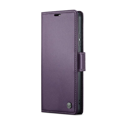 For Xiaomi 13 CaseMe 023 Butterfly Buckle Litchi Texture RFID Anti-theft Leather Phone Case(Pearly Purple) - 13 Cases by CaseMe | Online Shopping UK | buy2fix