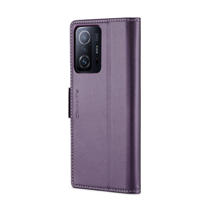 For Xiaomi 11T / 11T Pro CaseMe 023 Butterfly Buckle Litchi Texture RFID Anti-theft Leather Phone Case(Pearly Purple) - Xiaomi Cases by CaseMe | Online Shopping UK | buy2fix