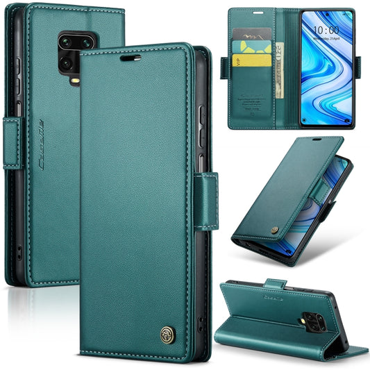 For Xiaomi Redmi Note 9S/Note 9 Pro/Note 9 Pro Max CaseMe 023 Butterfly Buckle Litchi Texture RFID Anti-theft Leather Phone Case(Pearly Blue) - Xiaomi Cases by CaseMe | Online Shopping UK | buy2fix