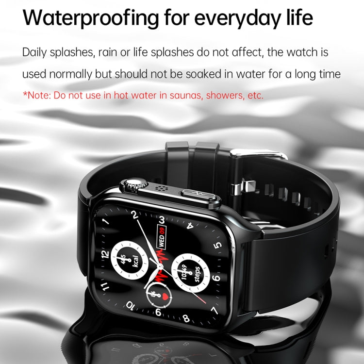 TK12 1.96 inch IP67 Waterproof Leather Band Smart Watch Supports ECG / Remote Families Care / Bluetooth Call / Body Temperature Monitoring(Brown) - Smart Watches by buy2fix | Online Shopping UK | buy2fix