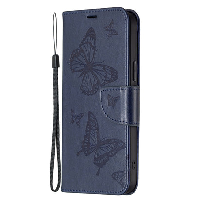 For Xiaomi Civi 3 5G Two Butterflies Embossing Leather Phone Case(Blue) - Xiaomi Cases by buy2fix | Online Shopping UK | buy2fix