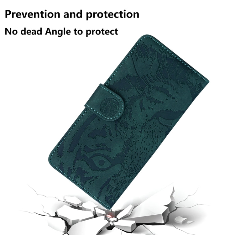For Infinix Note 30 Tiger Embossing Pattern Flip Leather Phone Case(Green) - Infinix Cases by buy2fix | Online Shopping UK | buy2fix