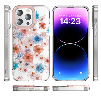 For iPhone 13 Pro Max MagSafe Magnetic TPU Phone Case(White Blue Flower) - iPhone 13 Pro Max Cases by buy2fix | Online Shopping UK | buy2fix