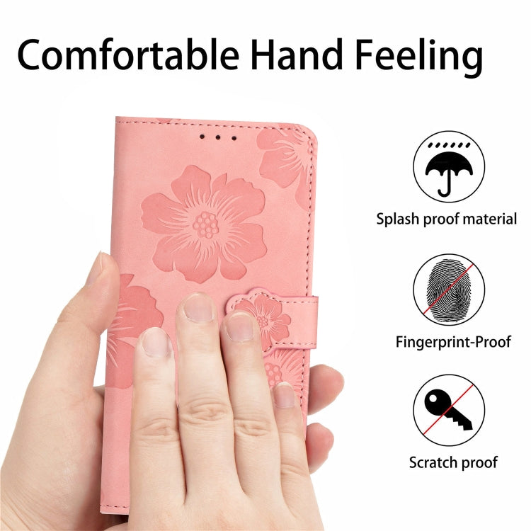 For Xiaomi Redmi 10C Flower Embossing Pattern Leather Phone Case(Pink) - Xiaomi Cases by buy2fix | Online Shopping UK | buy2fix