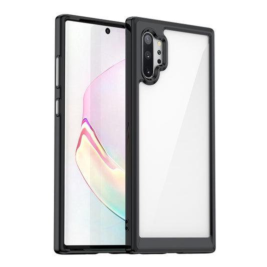 For Samsung Galaxy Note10+ Colorful Series Acrylic + TPU Phone Case(Black) - Galaxy Phone Cases by buy2fix | Online Shopping UK | buy2fix