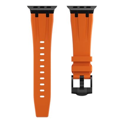 AP Silicone Watch Band For Apple Watch 7 45mm(Black Orange) - Watch Bands by buy2fix | Online Shopping UK | buy2fix