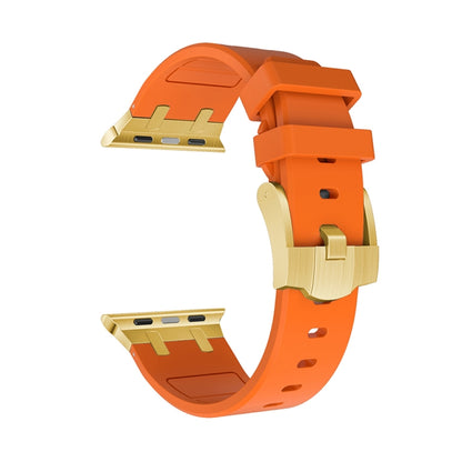 AP Silicone Watch Band For Apple Watch SE 40mm(Gold Orange) - Watch Bands by buy2fix | Online Shopping UK | buy2fix