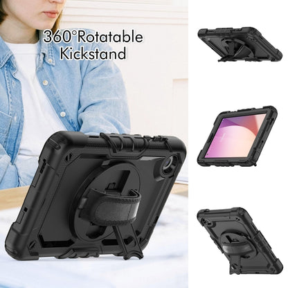 For Lenovo Tab M8 4th Gen Silicone Hybrid PC Tablet Case with Shoulder Strap(Black) - For Lenovo by buy2fix | Online Shopping UK | buy2fix