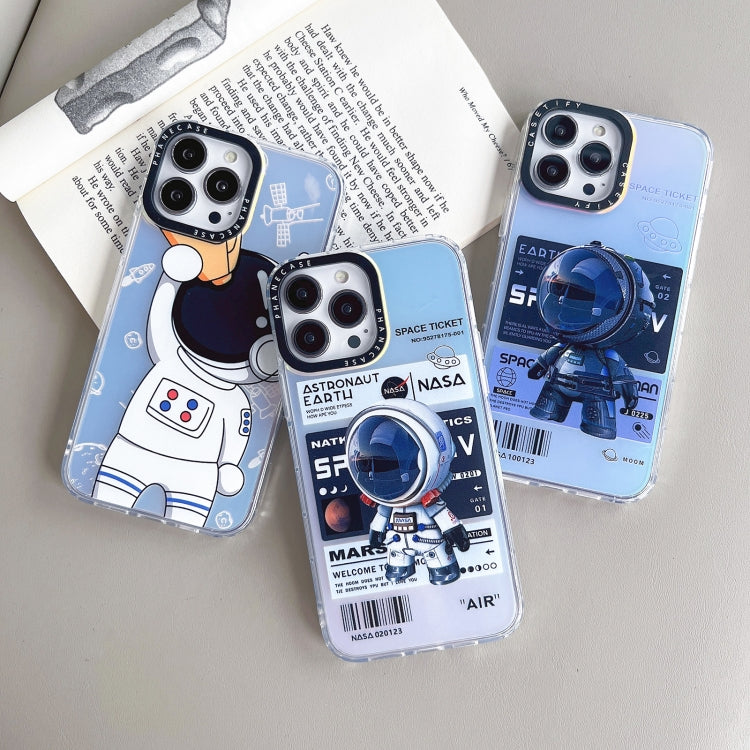 For iPhone 13 Pro Astronaut Pattern Shockproof PC Protective Phone Case(White) - iPhone 13 Pro Cases by buy2fix | Online Shopping UK | buy2fix