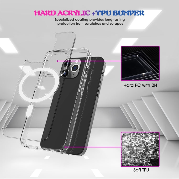 For iPhone 15 Plus MagSafe Clear Acrylic PC +TPU Phone Case(Transparent) - iPhone 15 Cases by buy2fix | Online Shopping UK | buy2fix