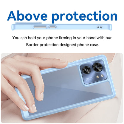 For Motorola Edge 40 Colorful Series Acrylic + TPU Phone Case(Blue) - Motorola Cases by buy2fix | Online Shopping UK | buy2fix