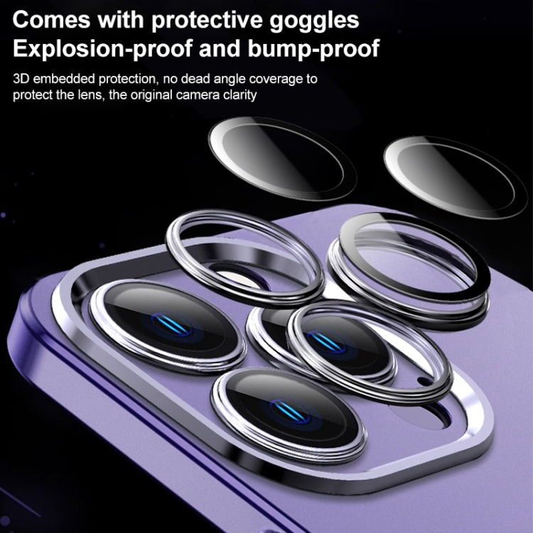 For iPhone 13 Pro Frosted Metal Material Phone Case with Lens Protection(Blue) - iPhone 13 Pro Cases by buy2fix | Online Shopping UK | buy2fix