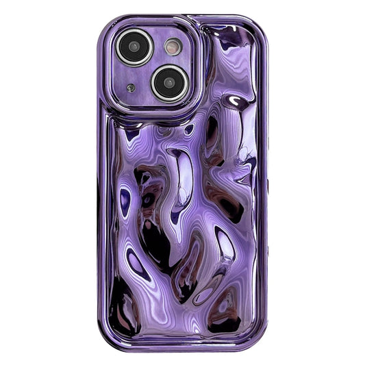 For iPhone 13 Electroplating Meteorite Texture TPU Phone Case(Purple) - iPhone 13 Cases by buy2fix | Online Shopping UK | buy2fix