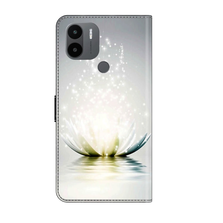 For Xiaomi Redmi A1+ / A2 / A2+ Crystal 3D Shockproof Protective Leather Phone Case(Light Lotus) - Xiaomi Cases by buy2fix | Online Shopping UK | buy2fix