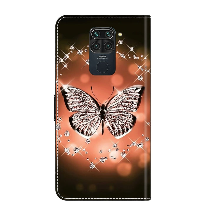 For Xiaomi Redmi Note 9 Crystal 3D Shockproof Protective Leather Phone Case(Crystal Butterfly) - Xiaomi Cases by buy2fix | Online Shopping UK | buy2fix