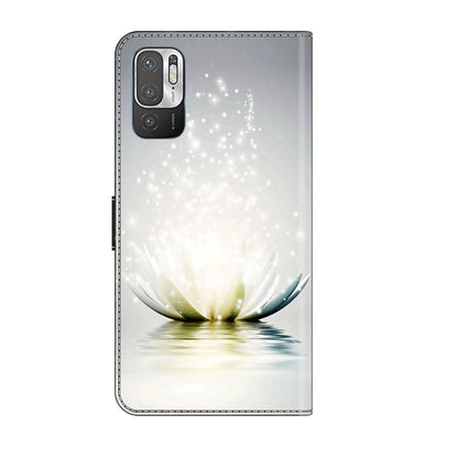 For Xiaomi Redmi Note 10 5G Crystal 3D Shockproof Protective Leather Phone Case(Light Lotus) - Xiaomi Cases by buy2fix | Online Shopping UK | buy2fix