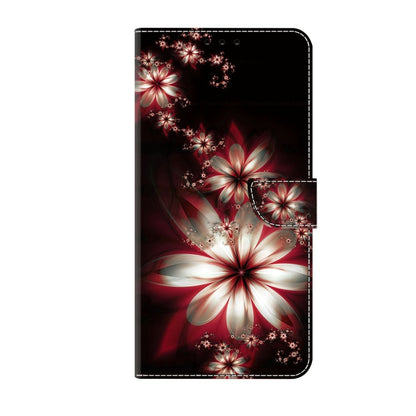 For Xiaomi Redmi 11A 4G / Redmi 12C Global Crystal 3D Shockproof Protective Leather Phone Case(Fantastic Flower) - Xiaomi Cases by buy2fix | Online Shopping UK | buy2fix