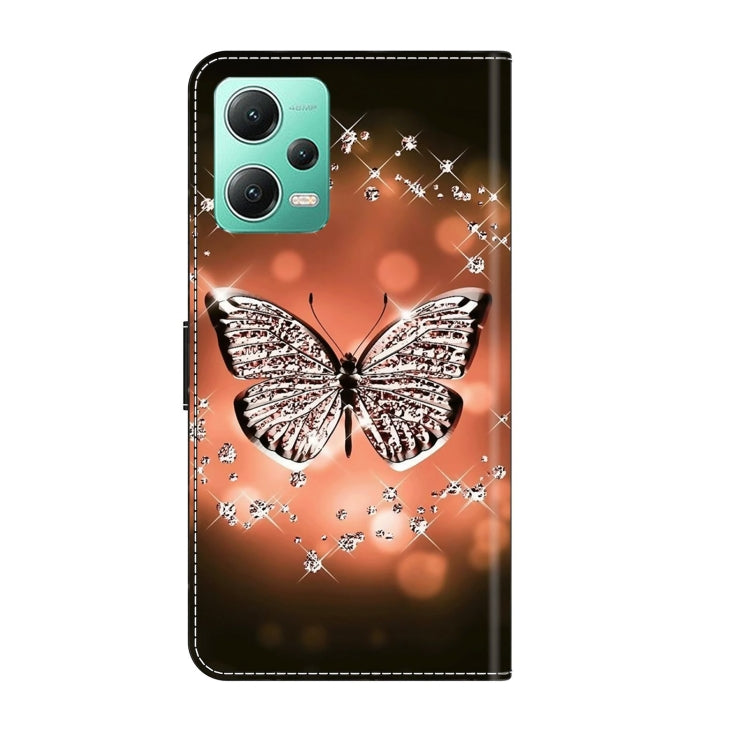 For Xiaomi Redmi Note 12 5G Global / Poco X5 Crystal 3D Shockproof Protective Leather Phone Case(Crystal Butterfly) - Xiaomi Cases by buy2fix | Online Shopping UK | buy2fix