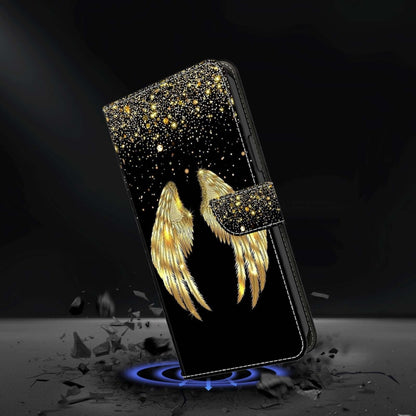 For Xiaomi Redmi Note 9 Pro Crystal 3D Shockproof Protective Leather Phone Case(Golden Wings) - Xiaomi Cases by buy2fix | Online Shopping UK | buy2fix