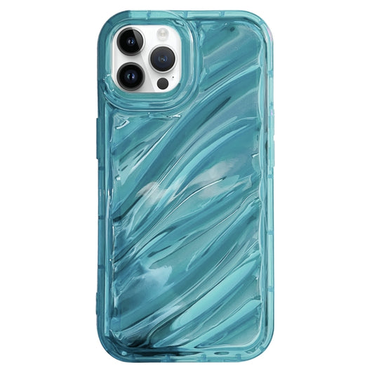 For iPhone 12 Pro Max Laser Sequin Waves TPU Phone Case(Blue) - iPhone 12 Pro Max Cases by buy2fix | Online Shopping UK | buy2fix