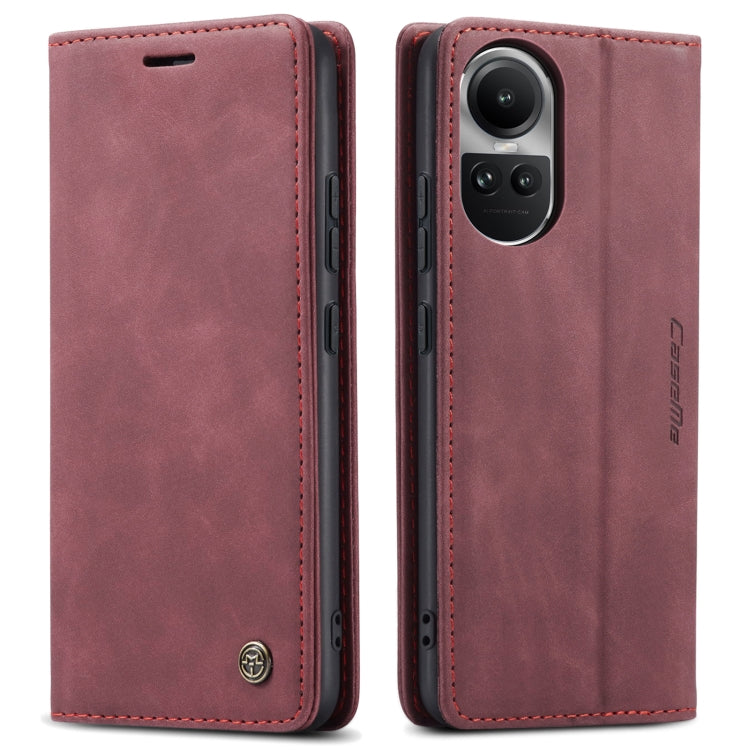 For OPPO Reno10 5G Global／Reno10 Pro Global CaseMe 013 Multifunctional Horizontal Flip Leather Phone Case(Wine Red) - OPPO Cases by CaseMe | Online Shopping UK | buy2fix