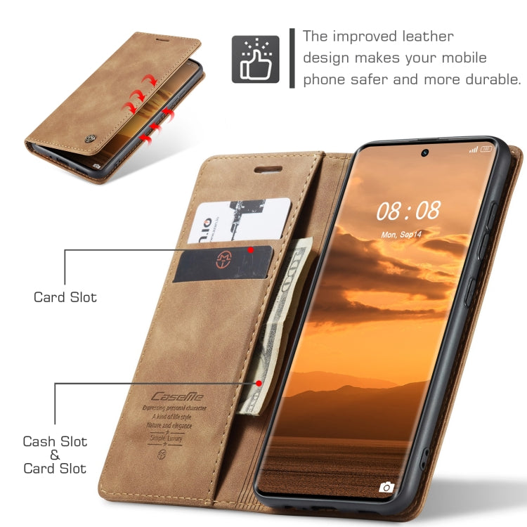 For Realme 11 Pro／Realme 11 Pro+ CaseMe 013 Multifunctional Horizontal Flip Leather Phone Case(Brown) - Realme Cases by CaseMe | Online Shopping UK | buy2fix