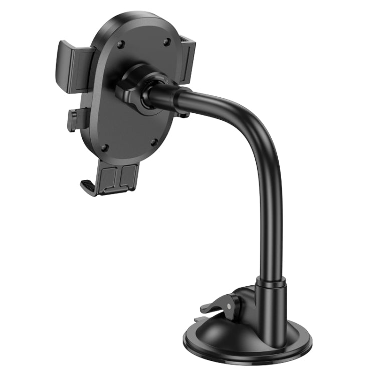 hoco H20 Mighty One-button Windshield Car Holder(Black) - Car Holders by hoco | Online Shopping UK | buy2fix