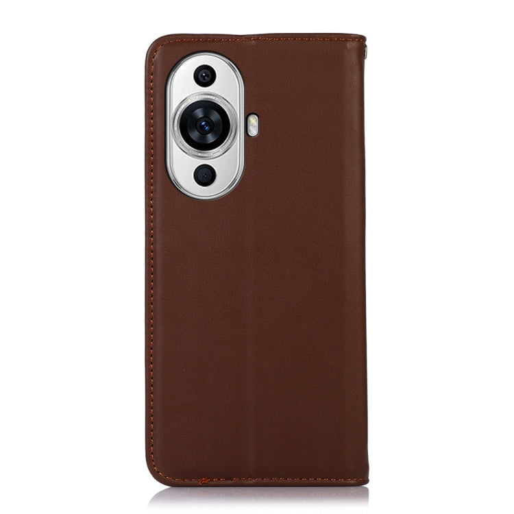 For Huawei Nova 11 KHAZNEH Nappa Top Layer Cowhide Leather Phone Case(Brown) - Huawei Cases by buy2fix | Online Shopping UK | buy2fix