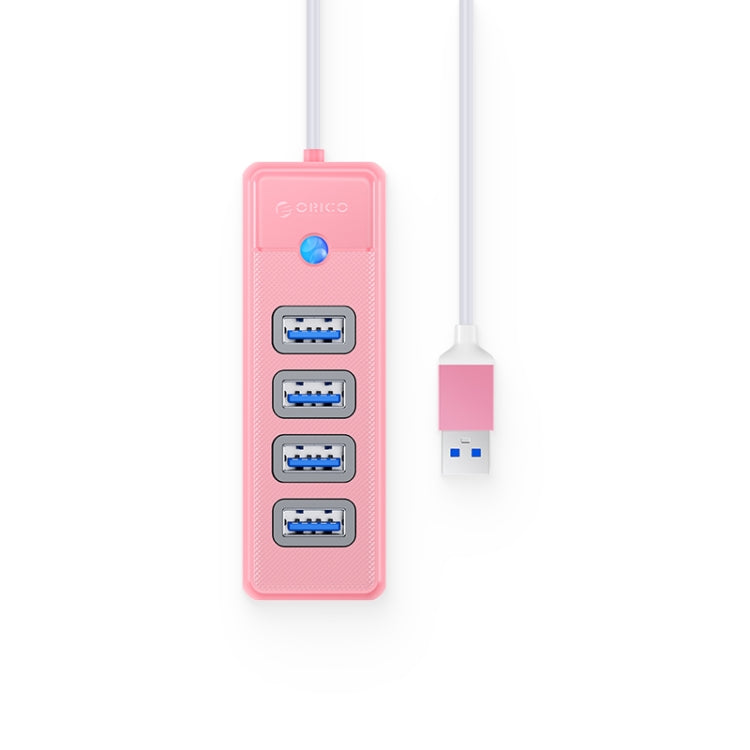 ORICO PW4U-U3 4 in 1 USB to USB Multifunctional Docking Station HUB Adapter(Pink) - USB HUB by ORICO | Online Shopping UK | buy2fix