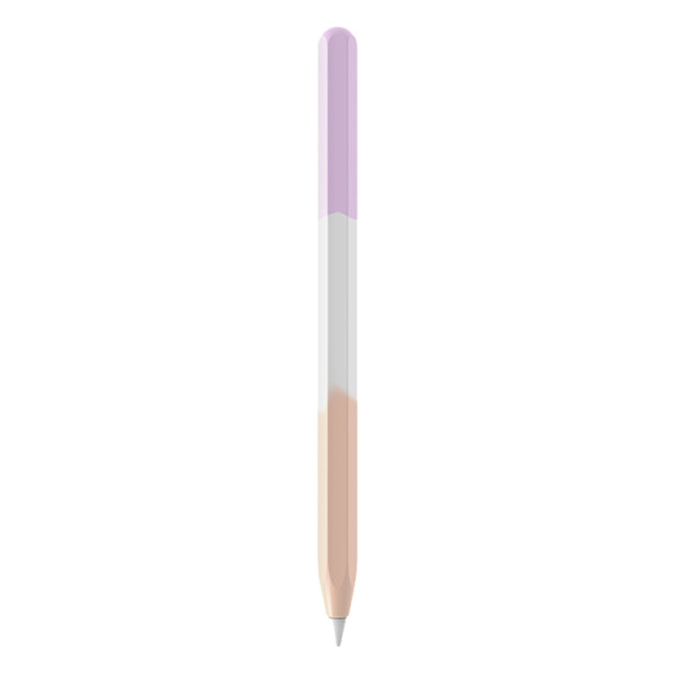 For Apple Pencil 1 LOVE MEI Rainbow Liquid Silicone Protective Pen Case(Purple) - Pencil Accessories by LOVE MEI | Online Shopping UK | buy2fix