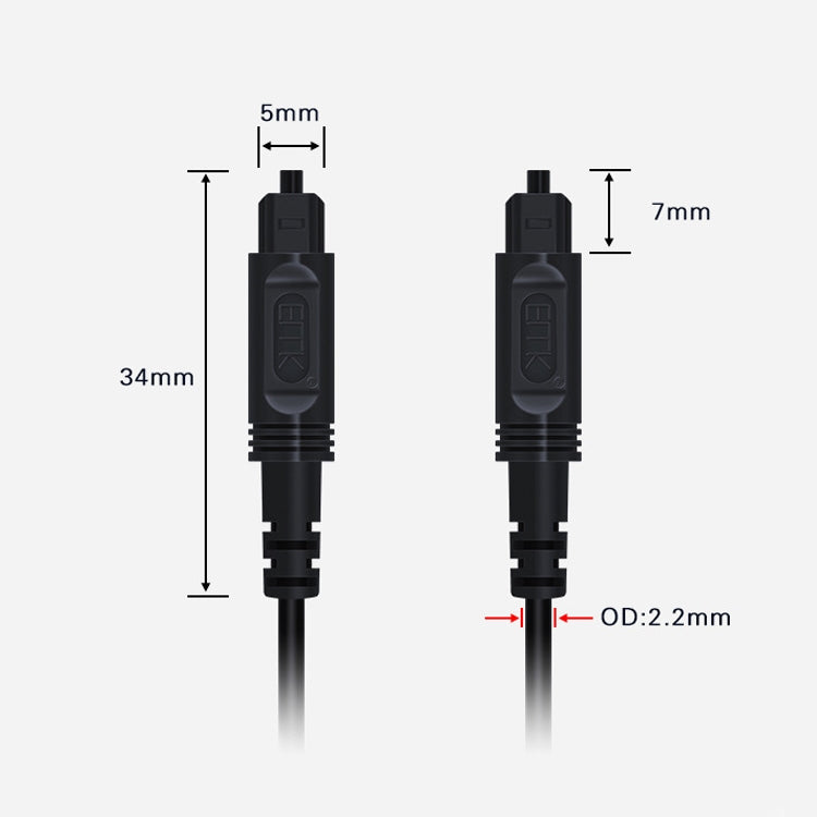 25m EMK OD2.2mm Digital Audio Optical Fiber Cable Plastic Speaker Balance Cable(Sky Blue) - Audio Optical Cables by EMK | Online Shopping UK | buy2fix