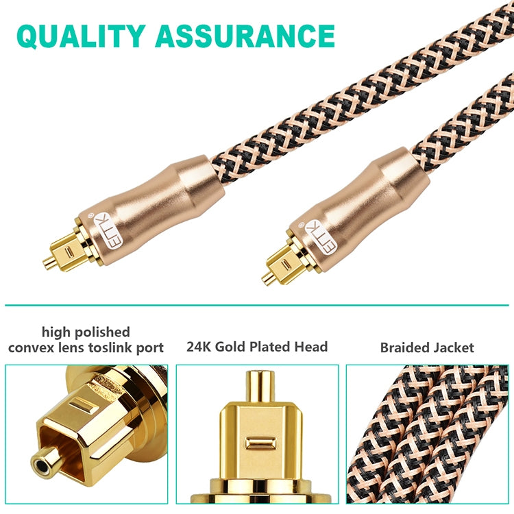 2m EMK OD6.0mm Gold-plated TV Digital Audio Optical Fiber Connecting Cable - Audio Optical Cables by EMK | Online Shopping UK | buy2fix