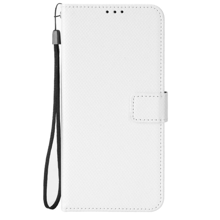 For Aiwa Phone B-2 JA3-SMP0602 Diamond Texture Leather Phone Case(White) - More Brand by buy2fix | Online Shopping UK | buy2fix